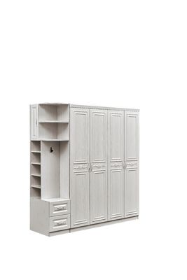 Шкаф Armoire анти- деформации белый деревянный для спальни пылезащитного Multiscene